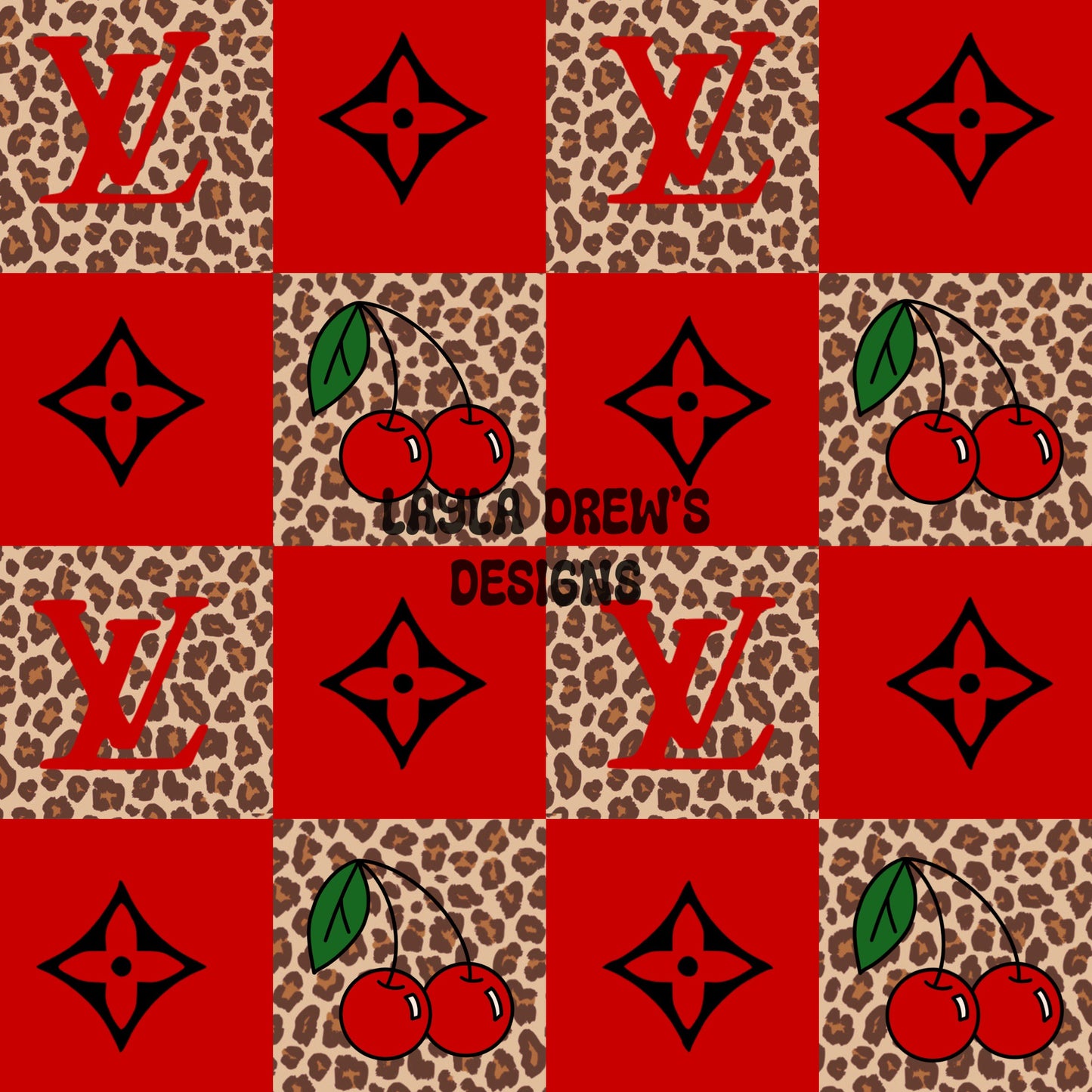 Leopard Cherry Checkers