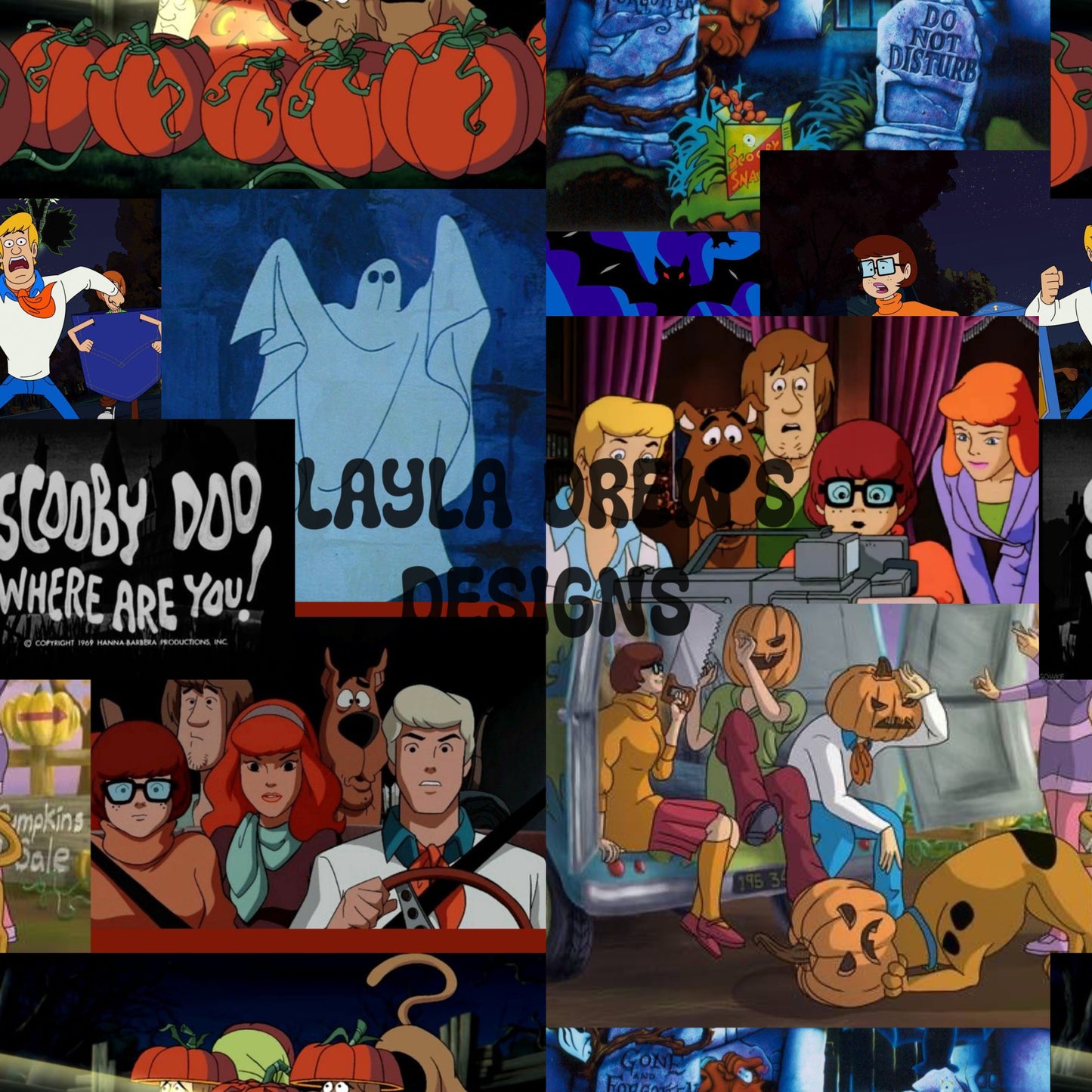 Dog Gang Halloween Collage