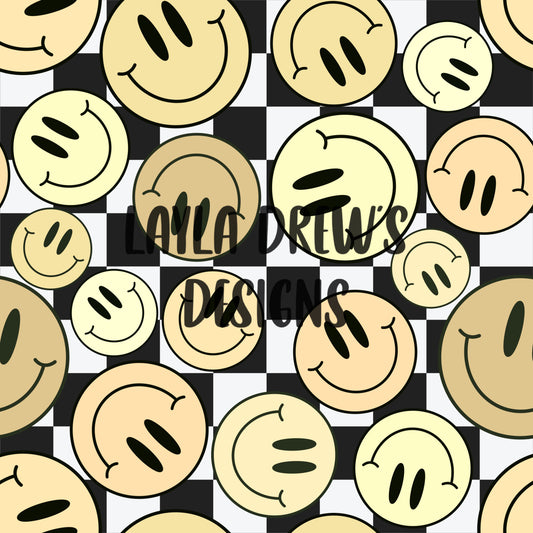 Yellow Smiley Checkers