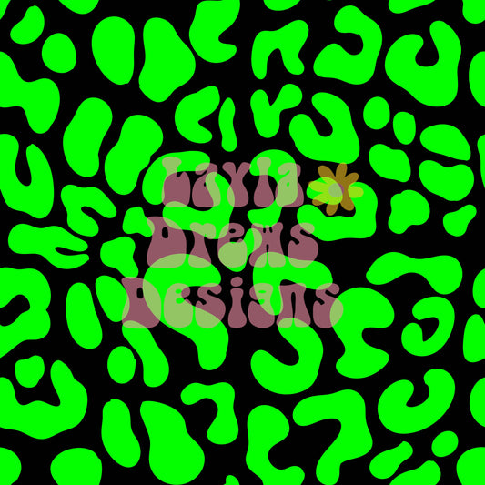 Neon Green Leopard