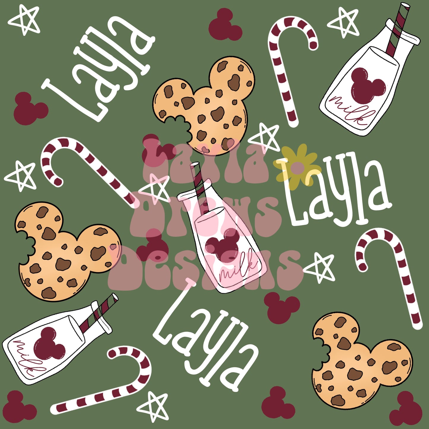 Xmas Cookies Name File- Green