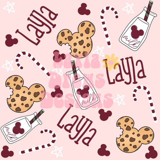 Xmas Cookies Name File- Pink