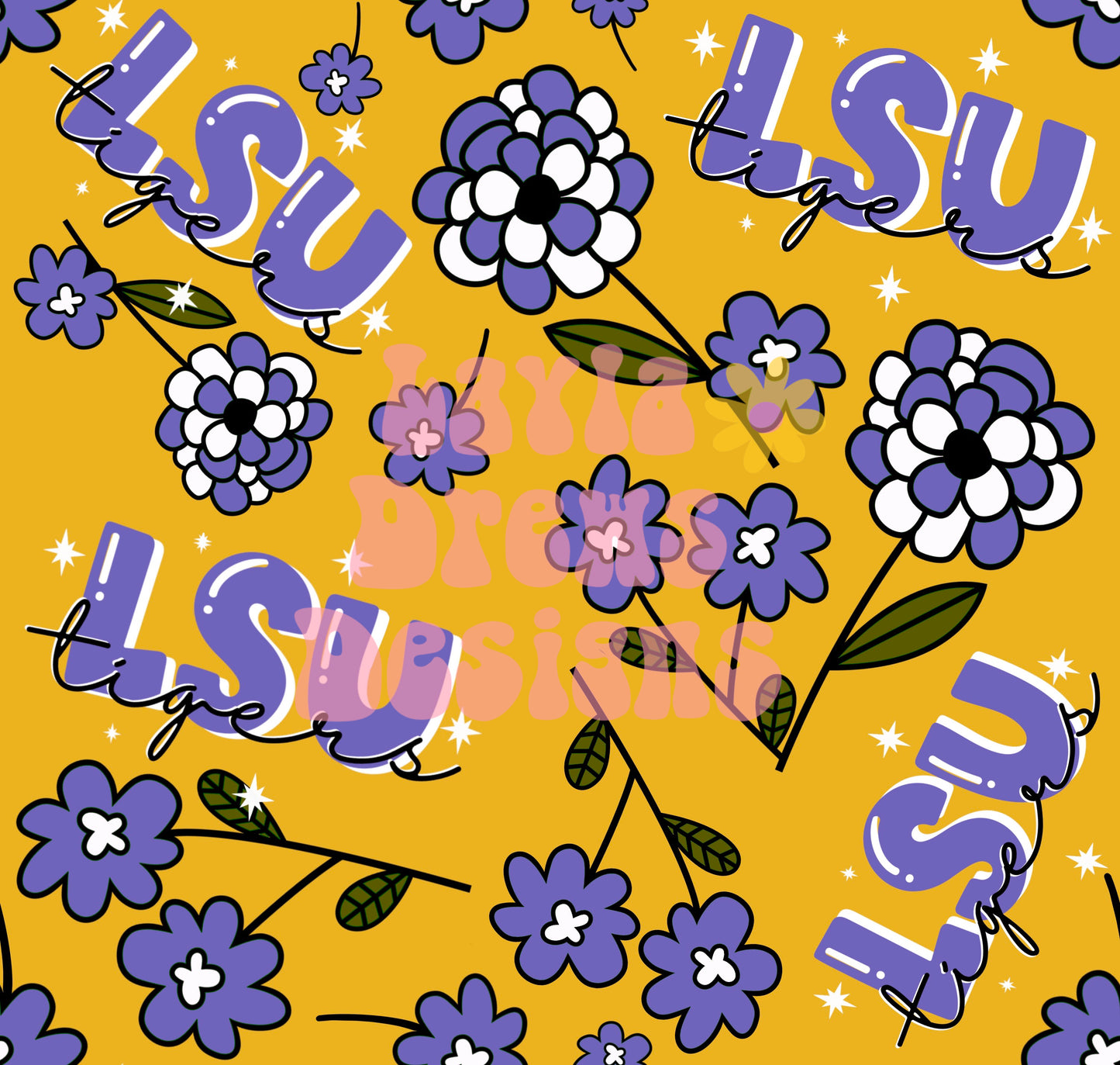 Yellow/Purple Team Floral