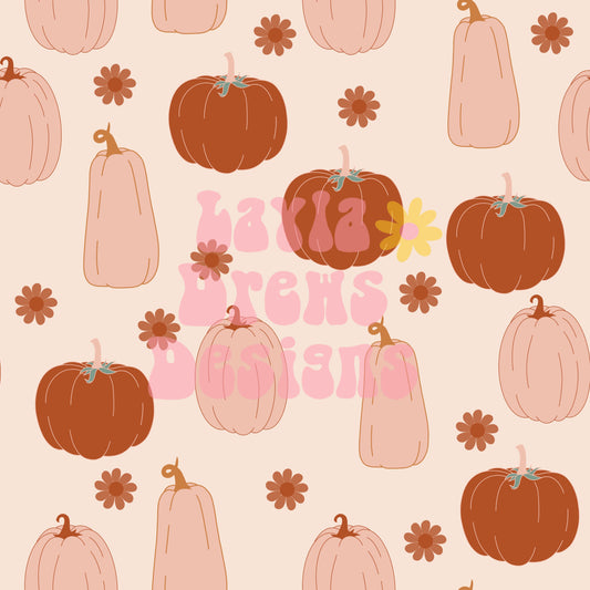 Boho Pumpkins Floral